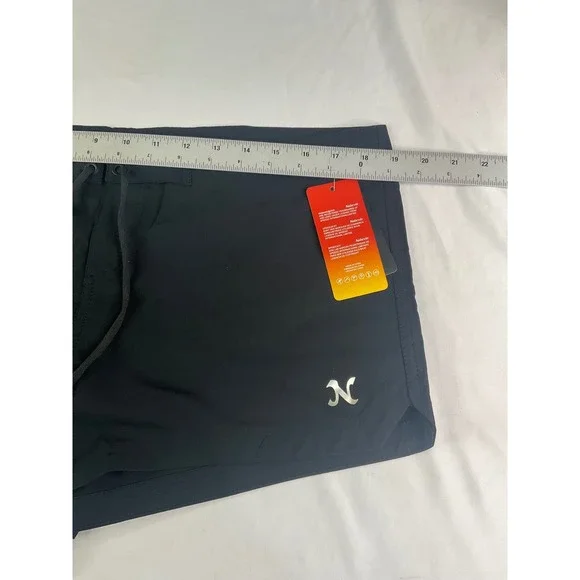 Nabevin Womens Black Board Shorts Swim Trunks Endurance+ Lace Up Size XL New - Picture 6 of 8